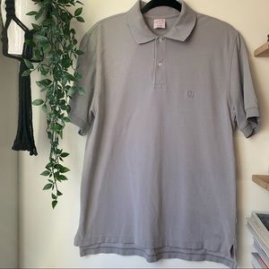 Grey Brooks Brothers 100% Cotton - polo shirt  - Men’s Medium - Performance Polo